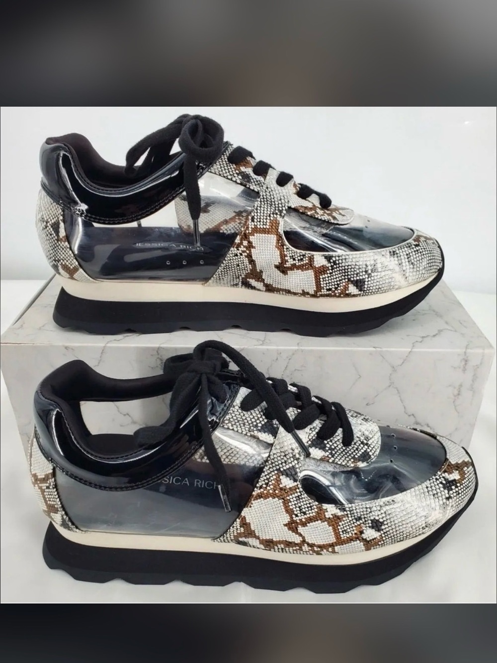Jessica rich 'glass' sneaker in snake